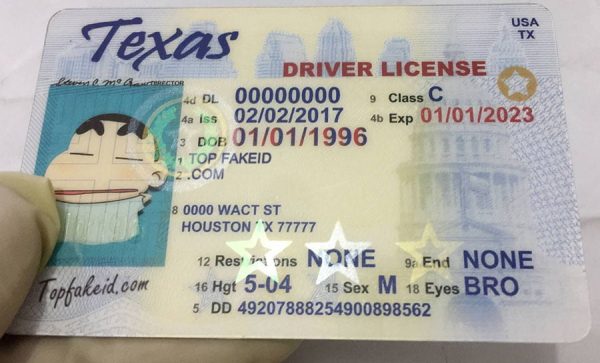 Fake Texas Driver License
